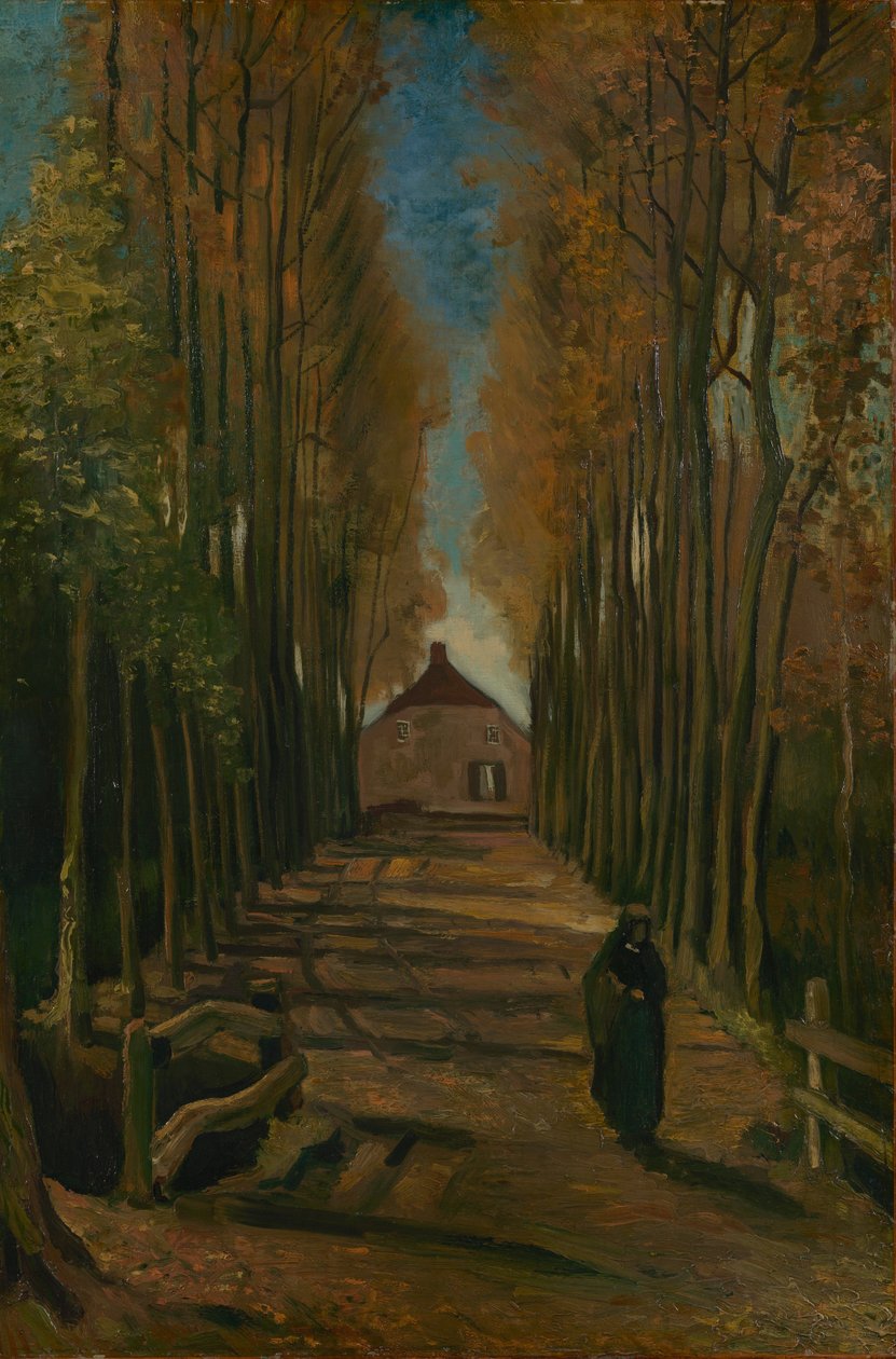 Laan van populieren in de herfst door Vincent van Gogh
