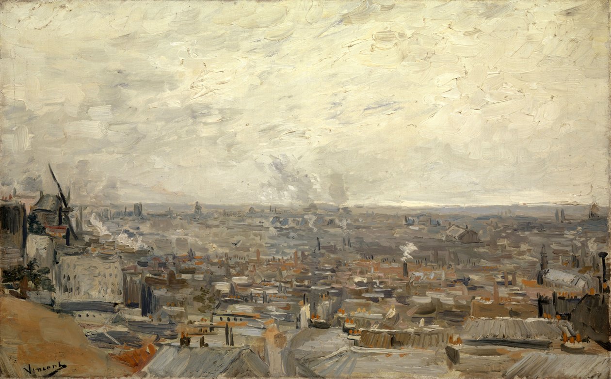 Uitzicht op Parijs vanaf Montmartre door Vincent van Gogh