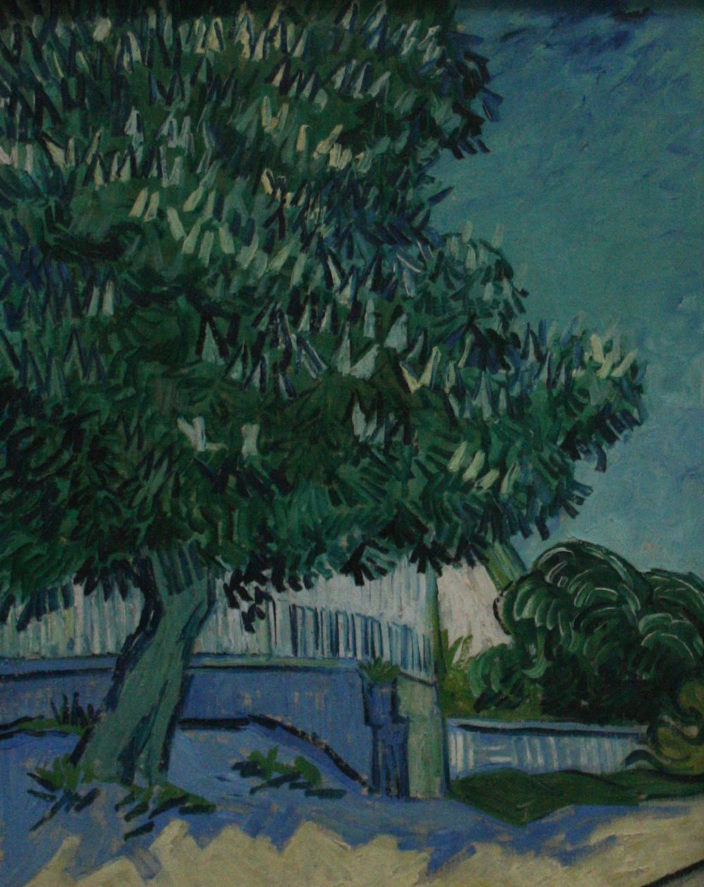Bloeiende kastanjebomen door Vincent van Gogh