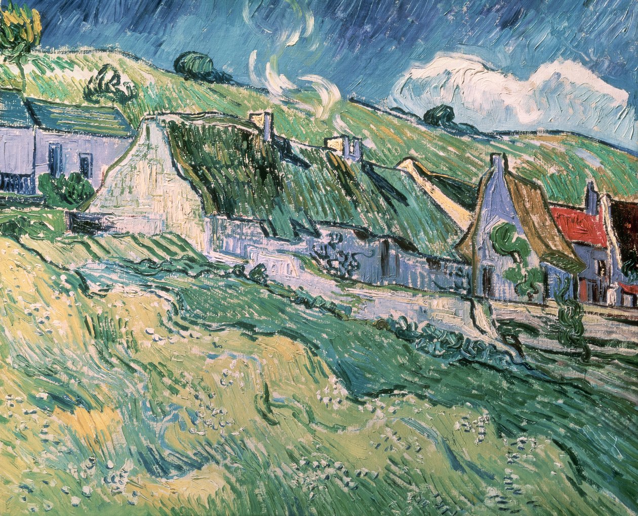 Huisjes in Auvers-sur-Oise, 1890 door Vincent van Gogh