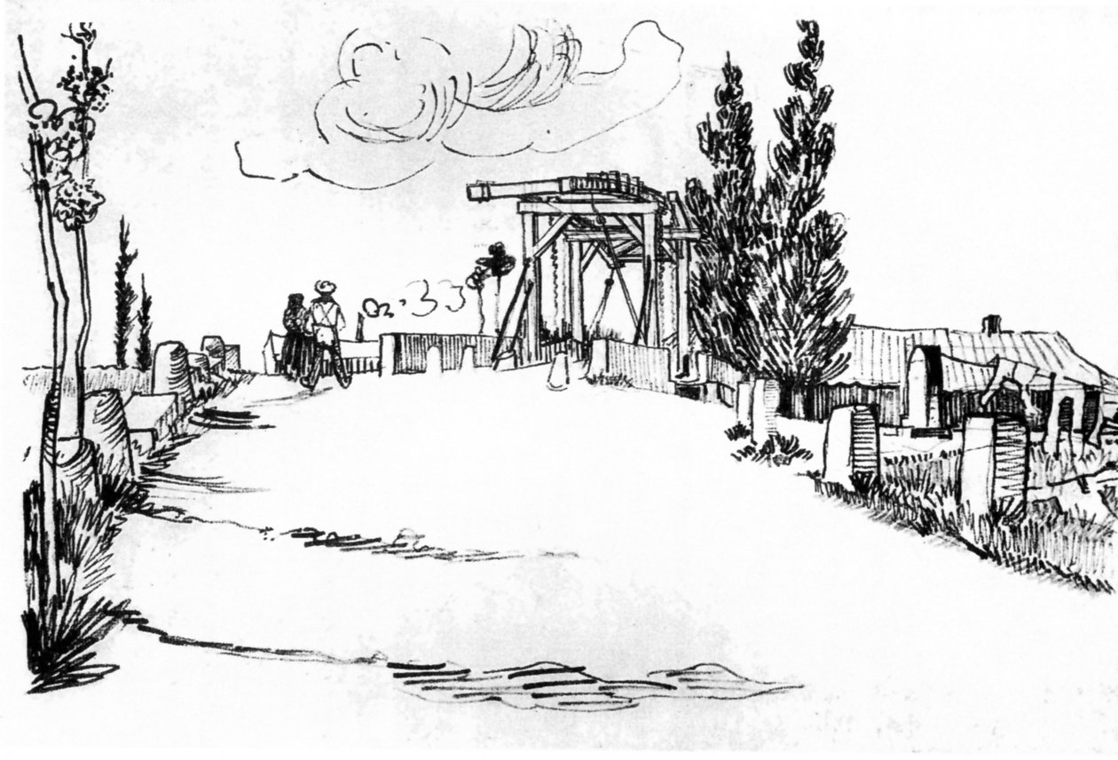 De Langlois-brug bij Arles (De Ophaalbrug) door Vincent van Gogh