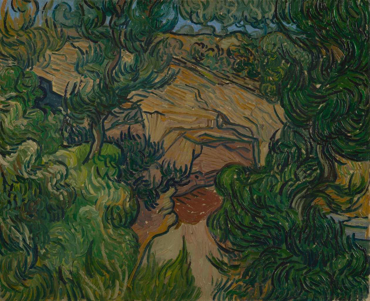 Ingang van een steengroeve door Vincent van Gogh