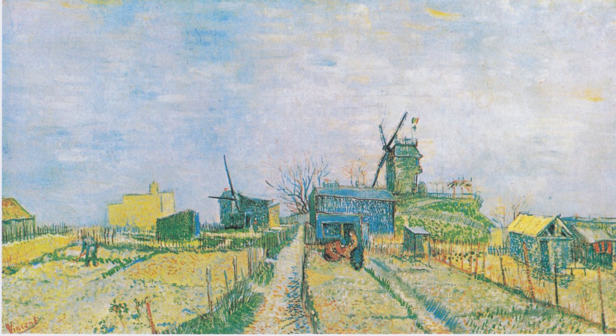 Groentetuinen op Montmartre door Vincent van Gogh