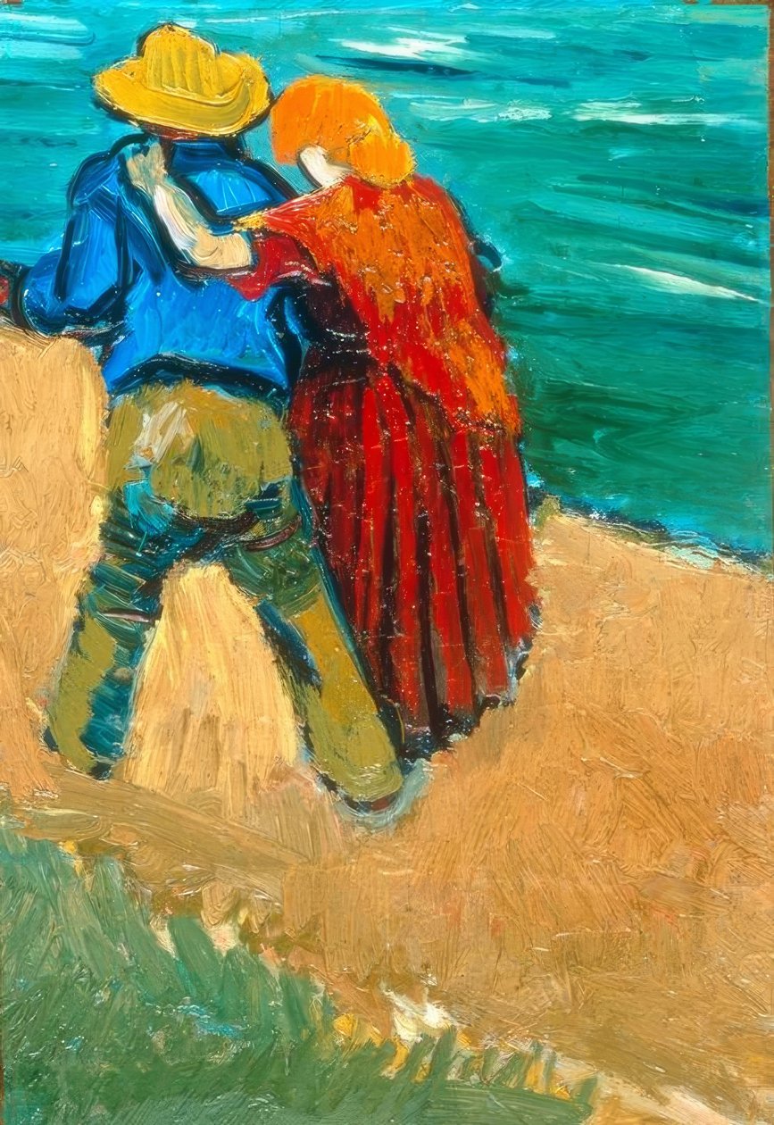 Liefdespaar in Arles door Vincent van Gogh