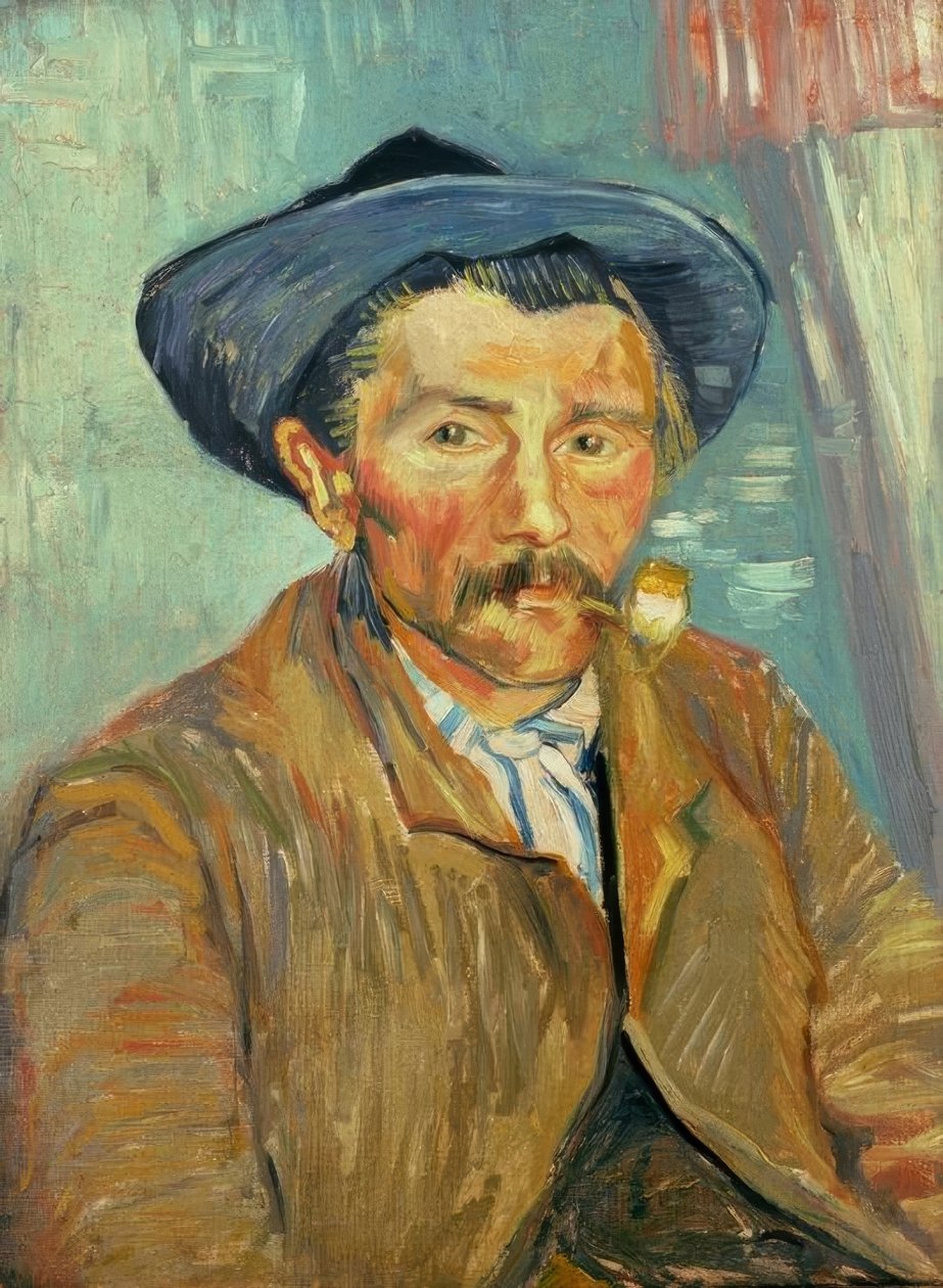 Man met pijp door Vincent van Gogh
