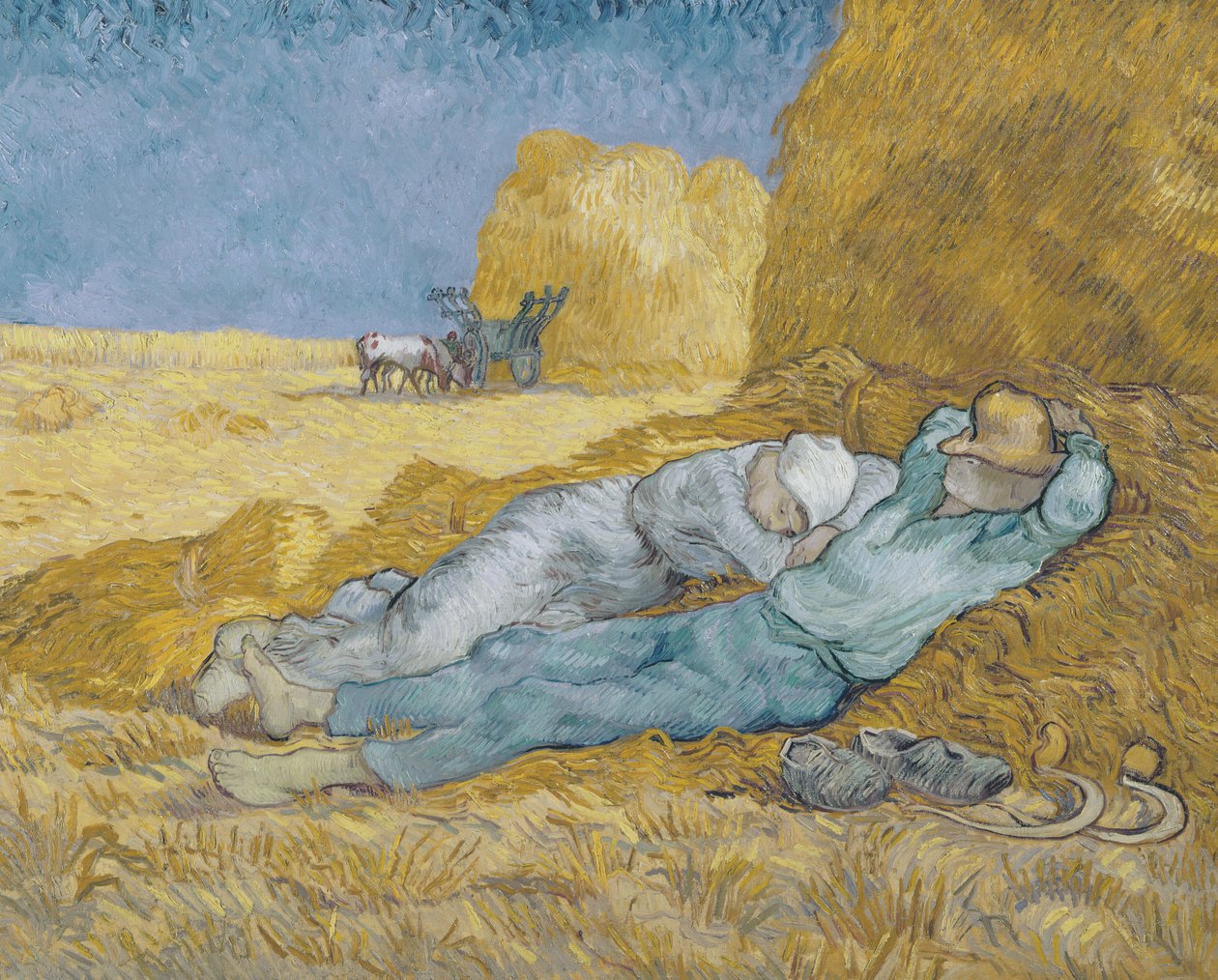 Middag, of De Siësta, naar Millet, 1890 door Vincent van Gogh
