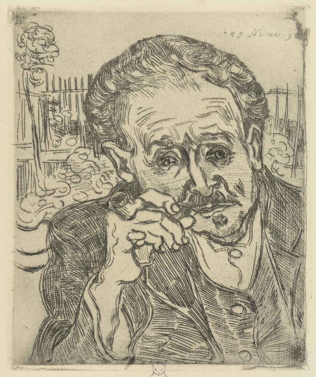 Portret van Dr. Gachet, 1890 door Vincent van Gogh