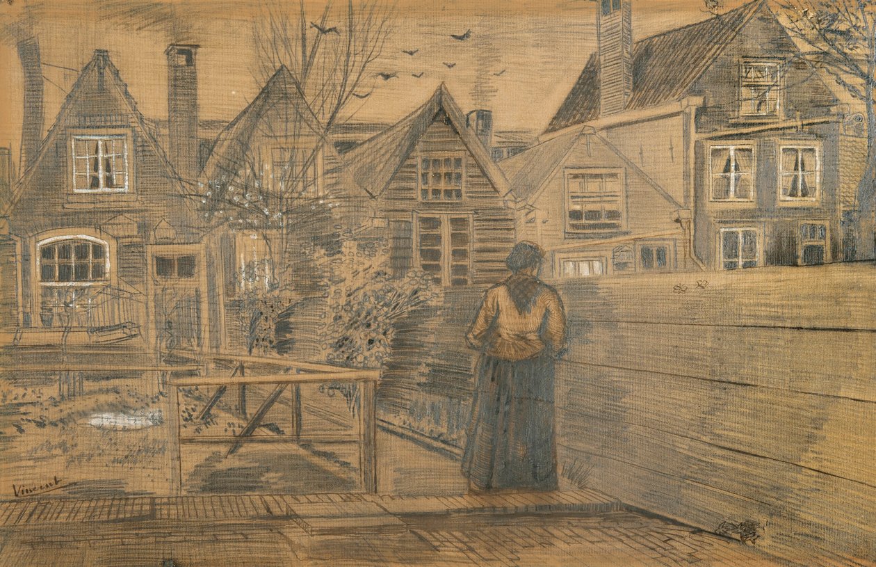 Het Huis van Siens Moeder (1882) door Vincent van Gogh