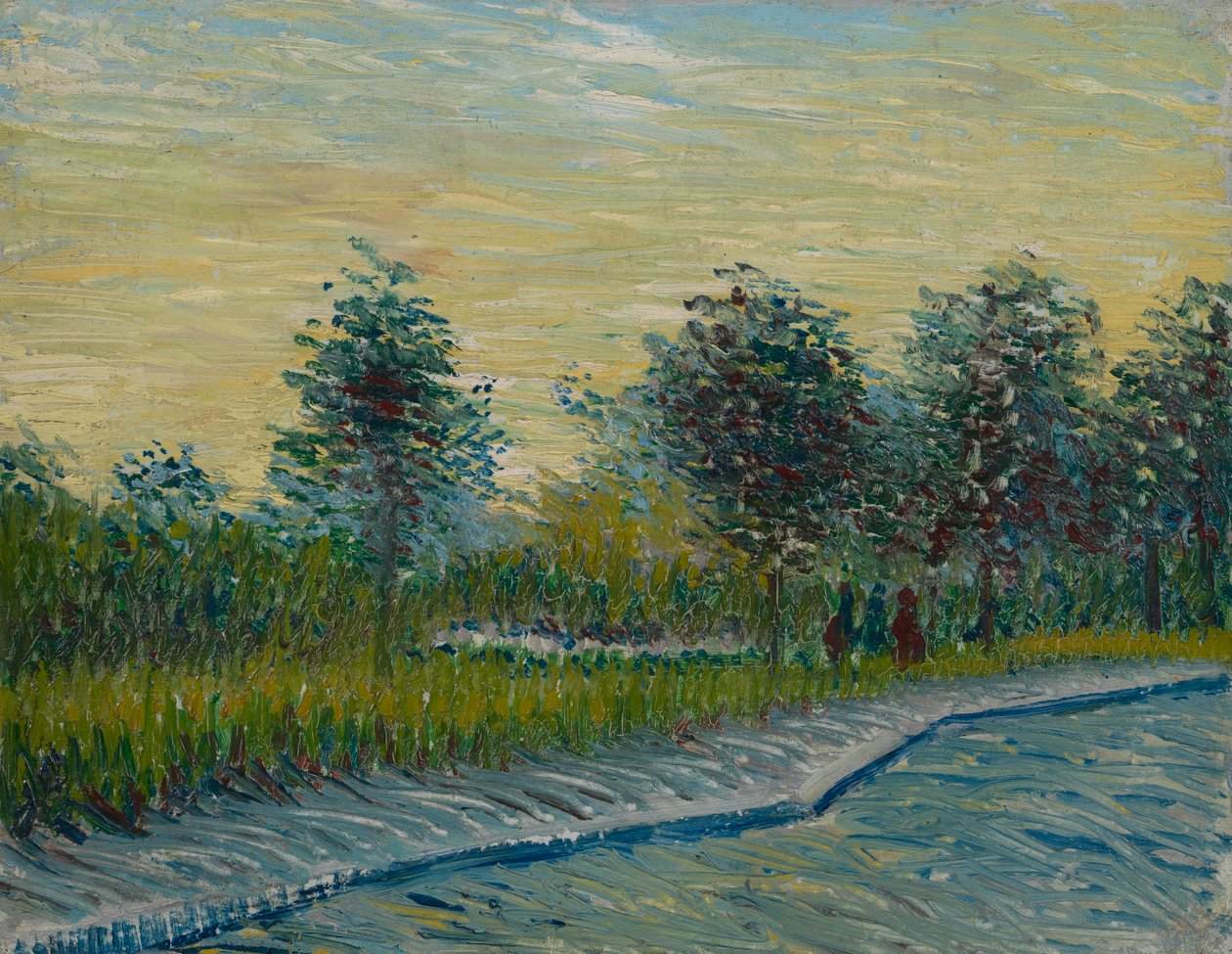 Plein Saint-Pierre bij zonsondergang door Vincent van Gogh