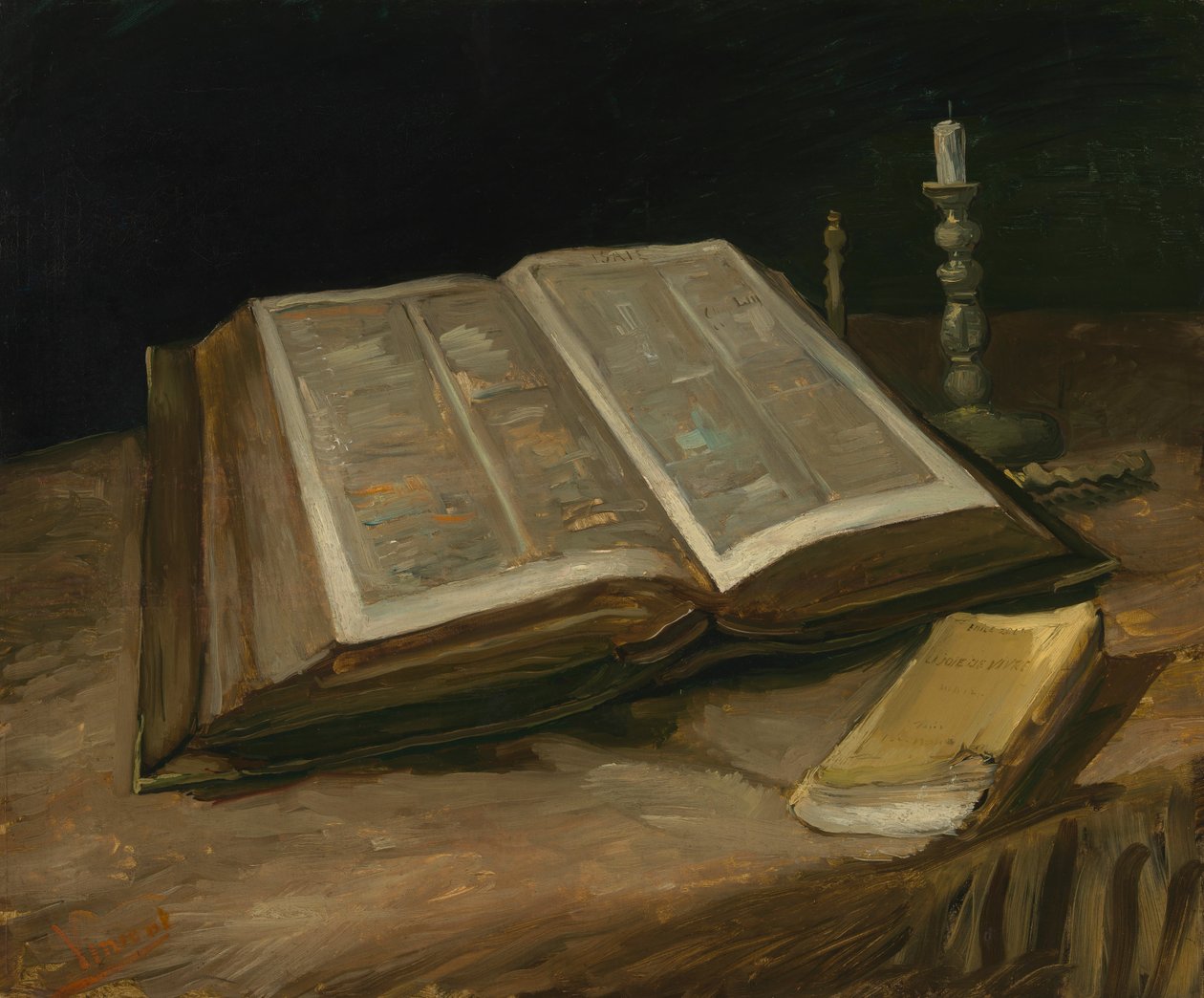 Stilleven met Bijbel, 1885 door Vincent van Gogh