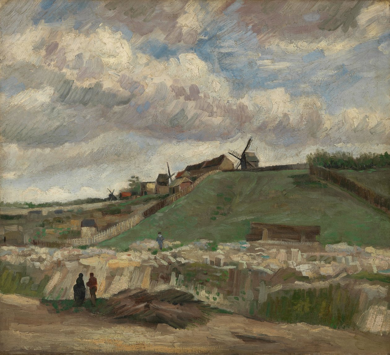 De heuvel van Montmartre met steengroeve door Vincent van Gogh