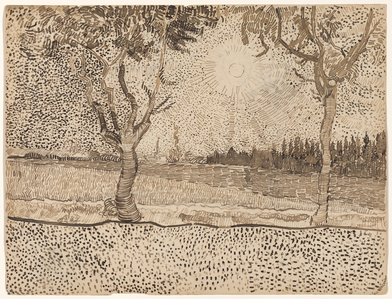 De weg naar Tarascon door Vincent van Gogh