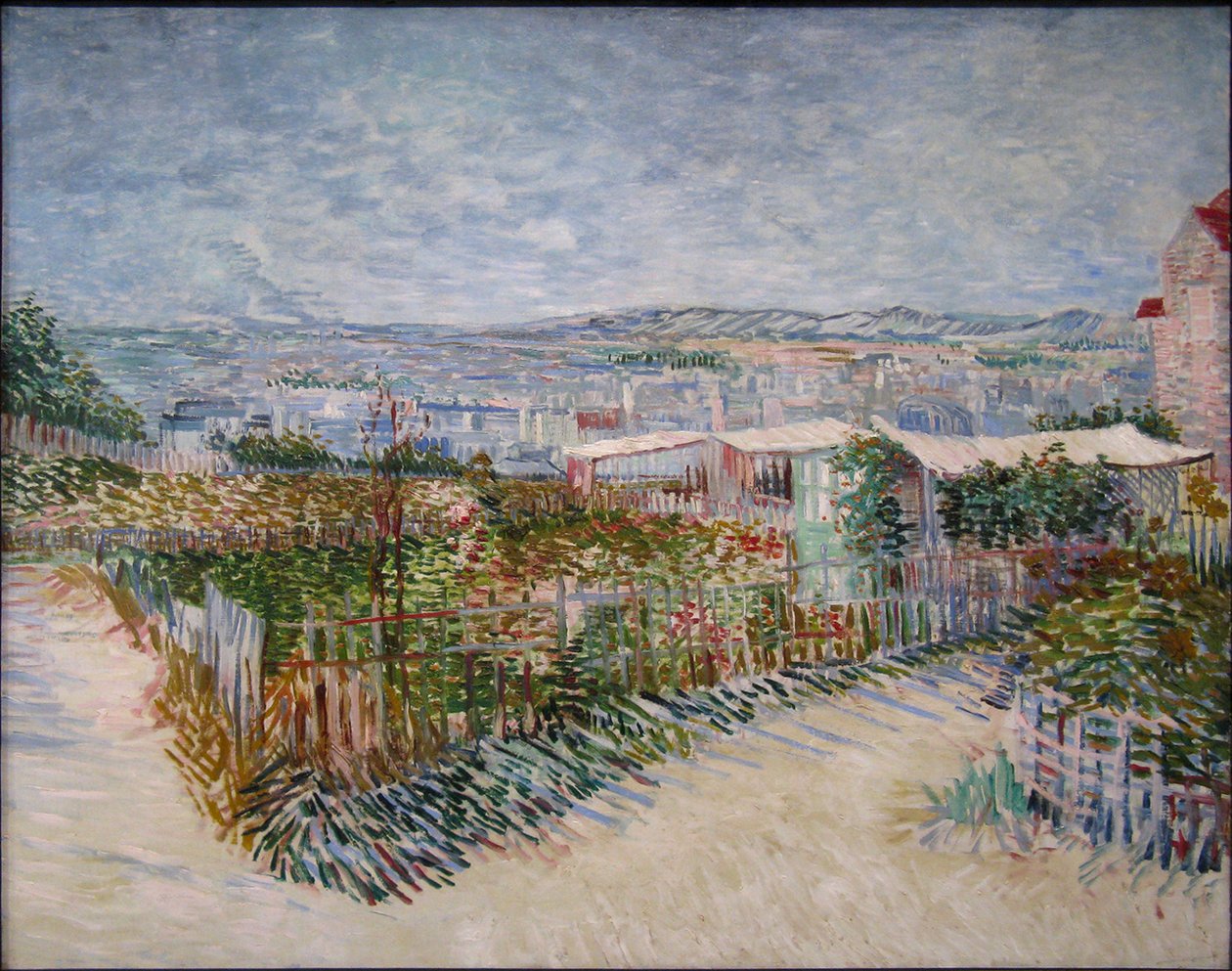 Groentetuinen in Montmartre door Vincent van Gogh