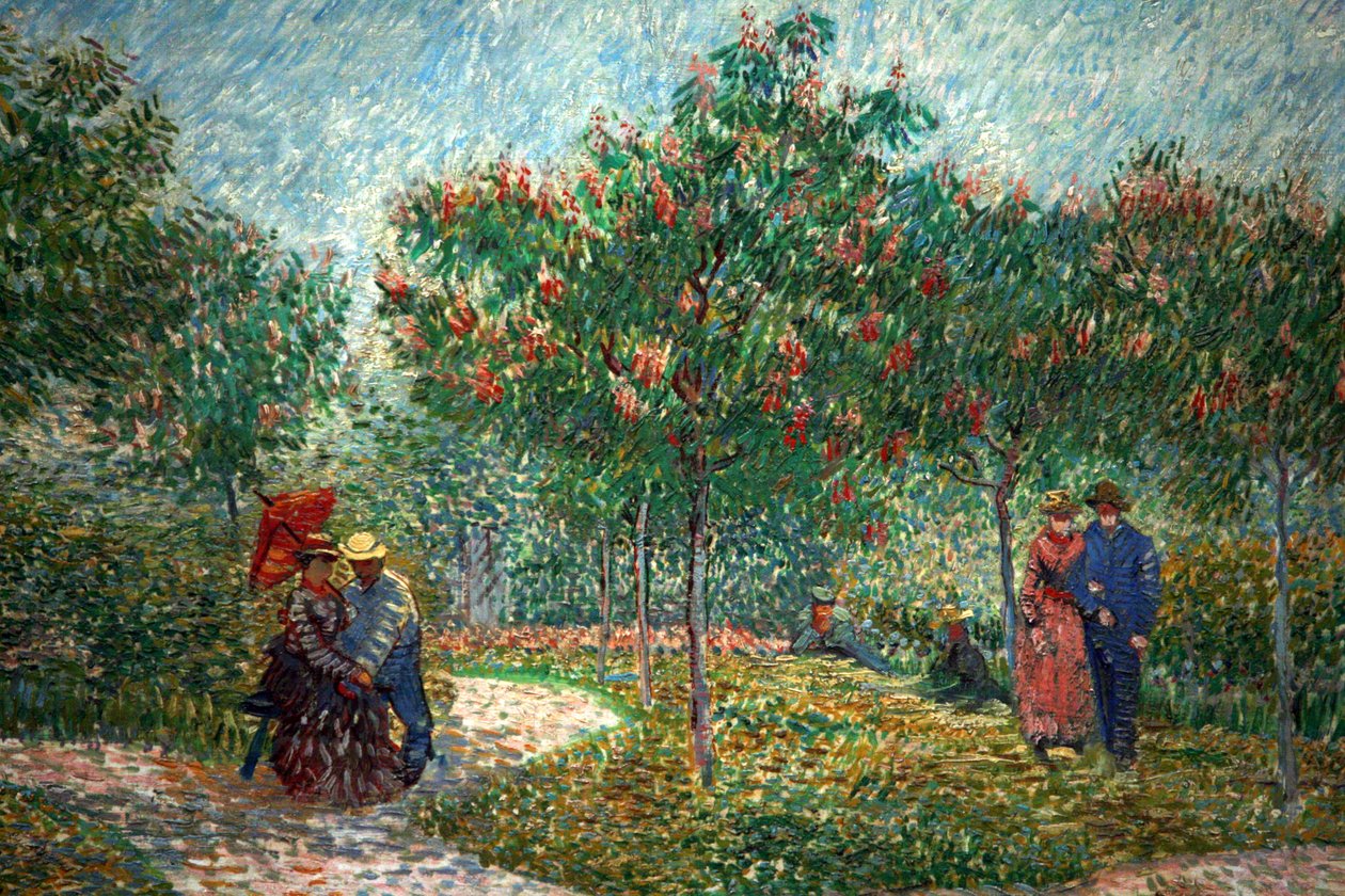 Verliefde paartjes in het park Voyer d