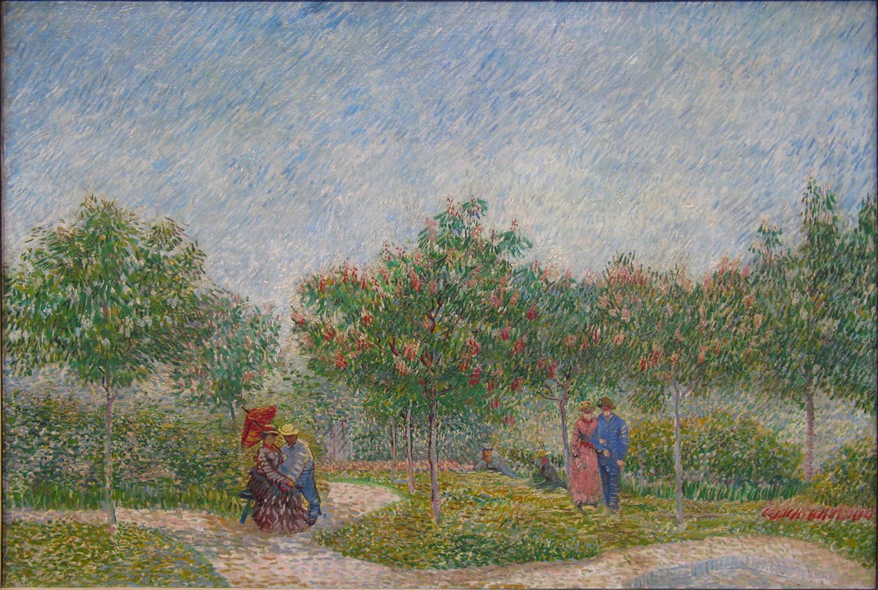 Verliefde paartjes in het park Voyer d