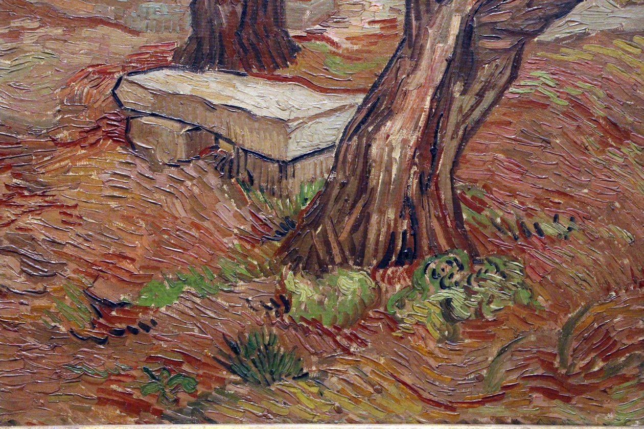 Vincent van Gogh, stenen bank in het gesticht van Saint-Rémy door Vincent van Gogh