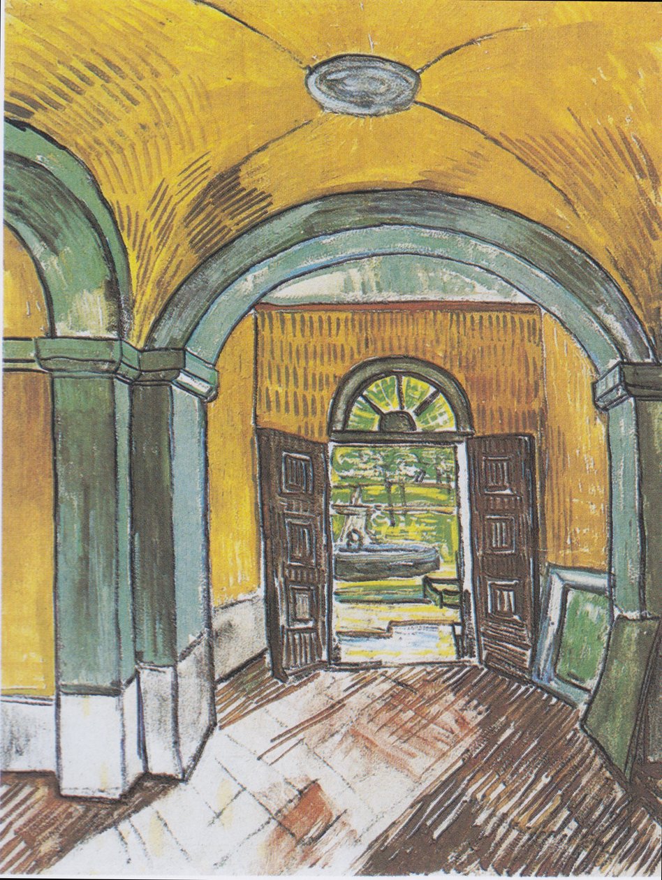 Voorhal van het Saint-Paul ziekenhuis door Vincent van Gogh