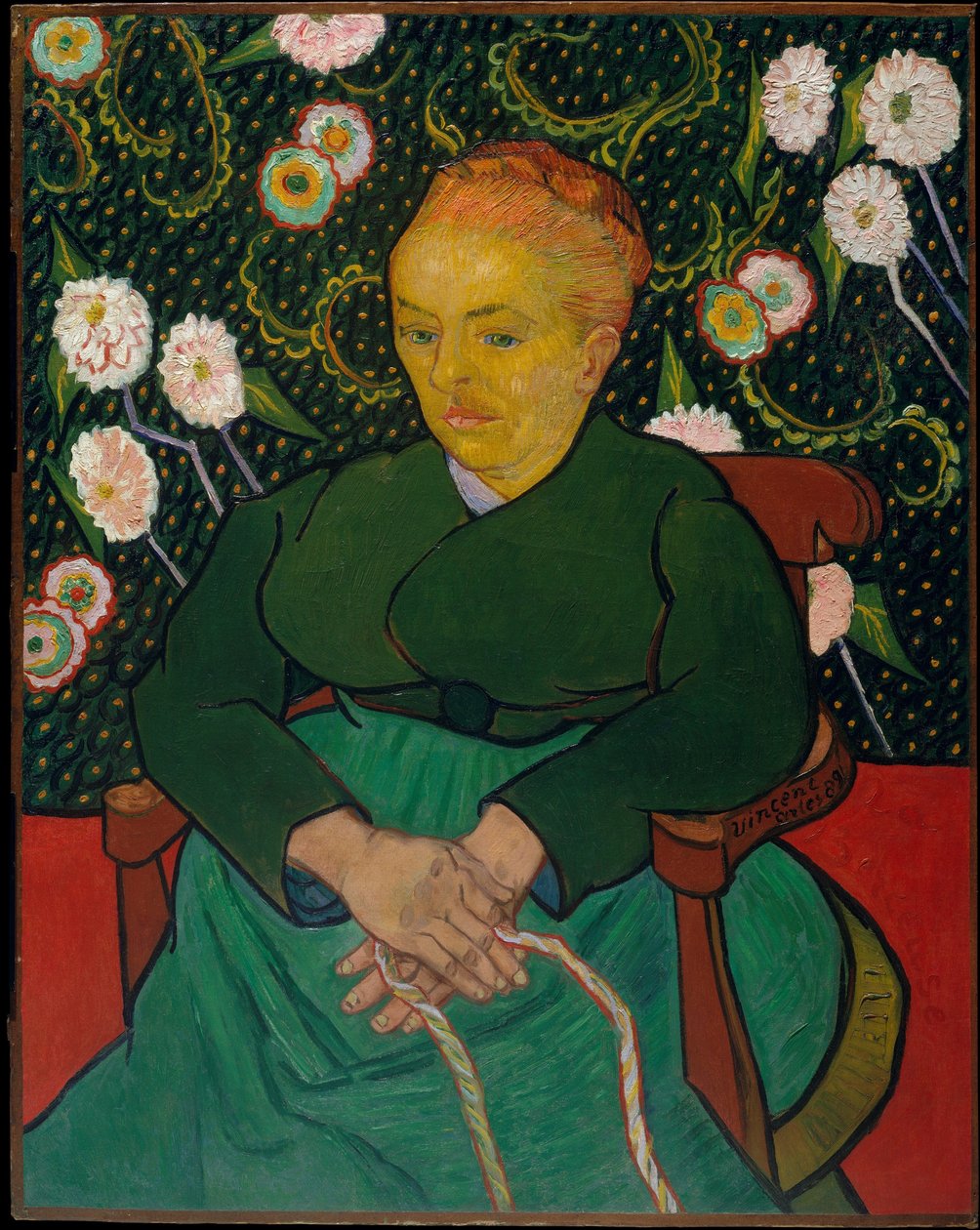 Vrouw die een Wieg Schommelt door Vincent van Gogh