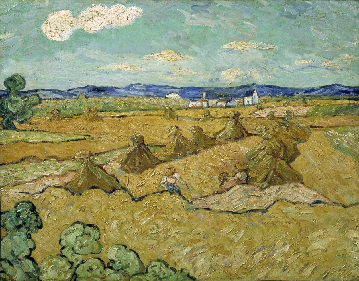 De hooibergen door Vincent van after Gogh