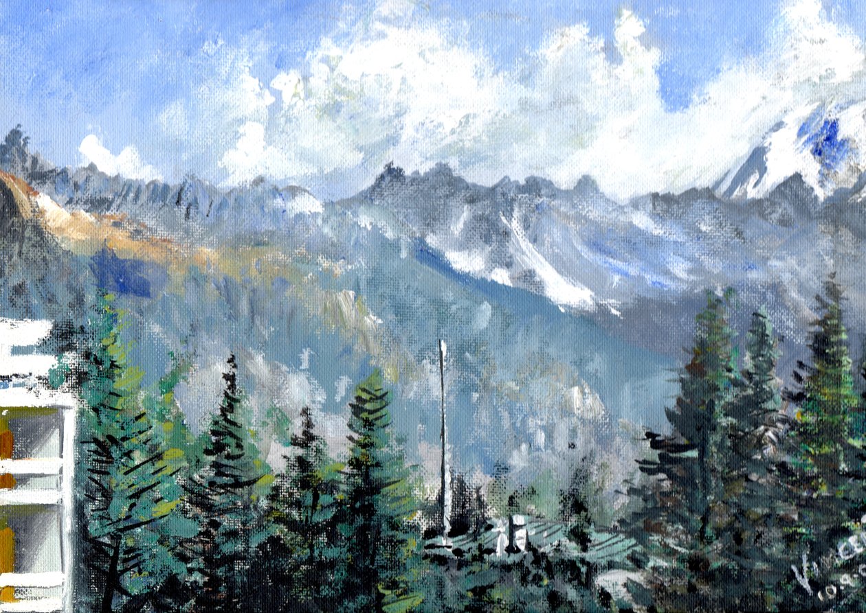 Crans skyline, 2011 door Vincent Alexander Booth