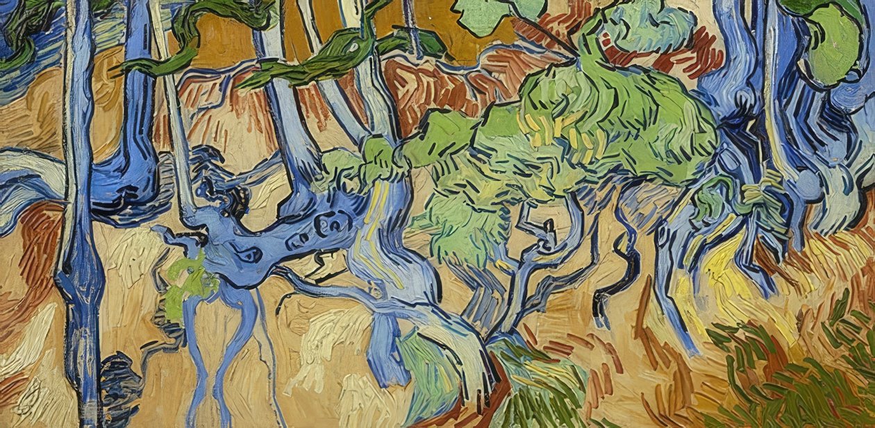 Boomwortels door Vincent van Gogh