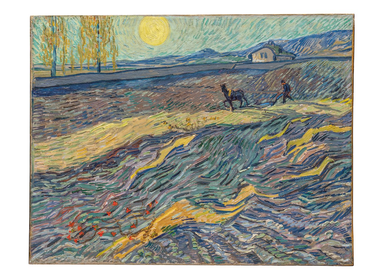 Boer in een veld, 1889 door Vincent van Gogh