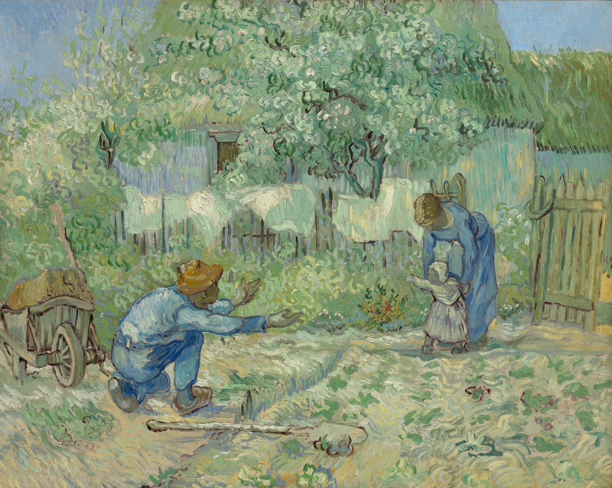 Eerste stappen, naar Millet door Vincent van Gogh