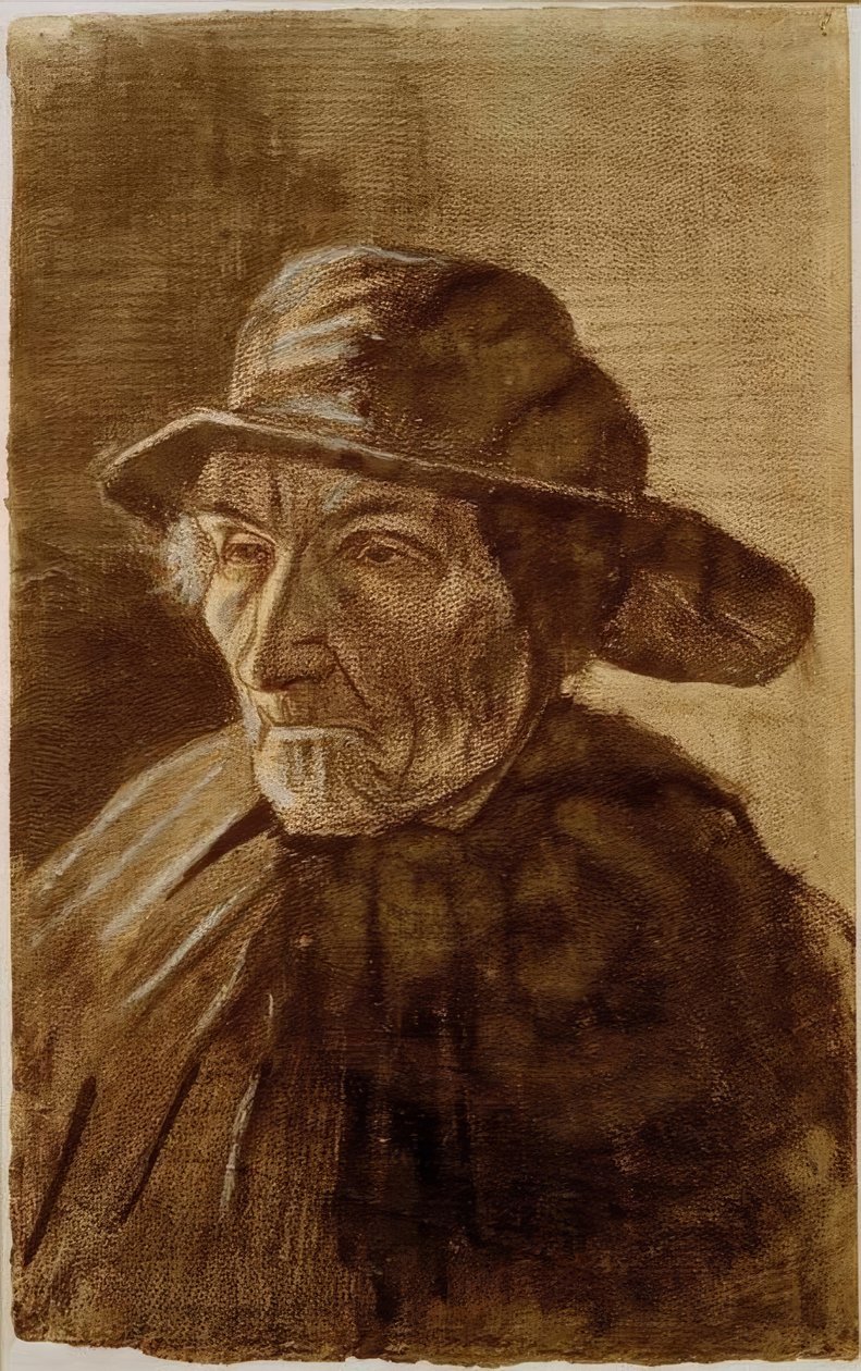 Visser met zuidwester door Vincent van Gogh