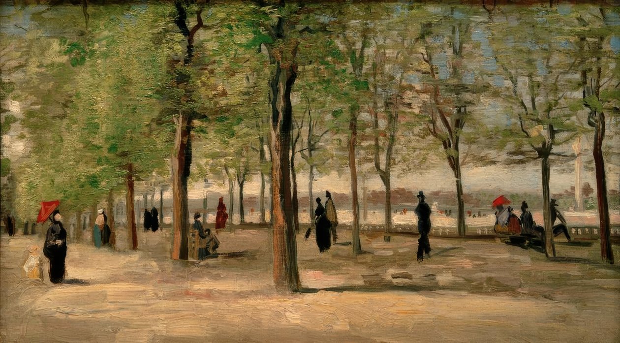 Promenade in de Jardin du Luxembourg door Vincent van Gogh