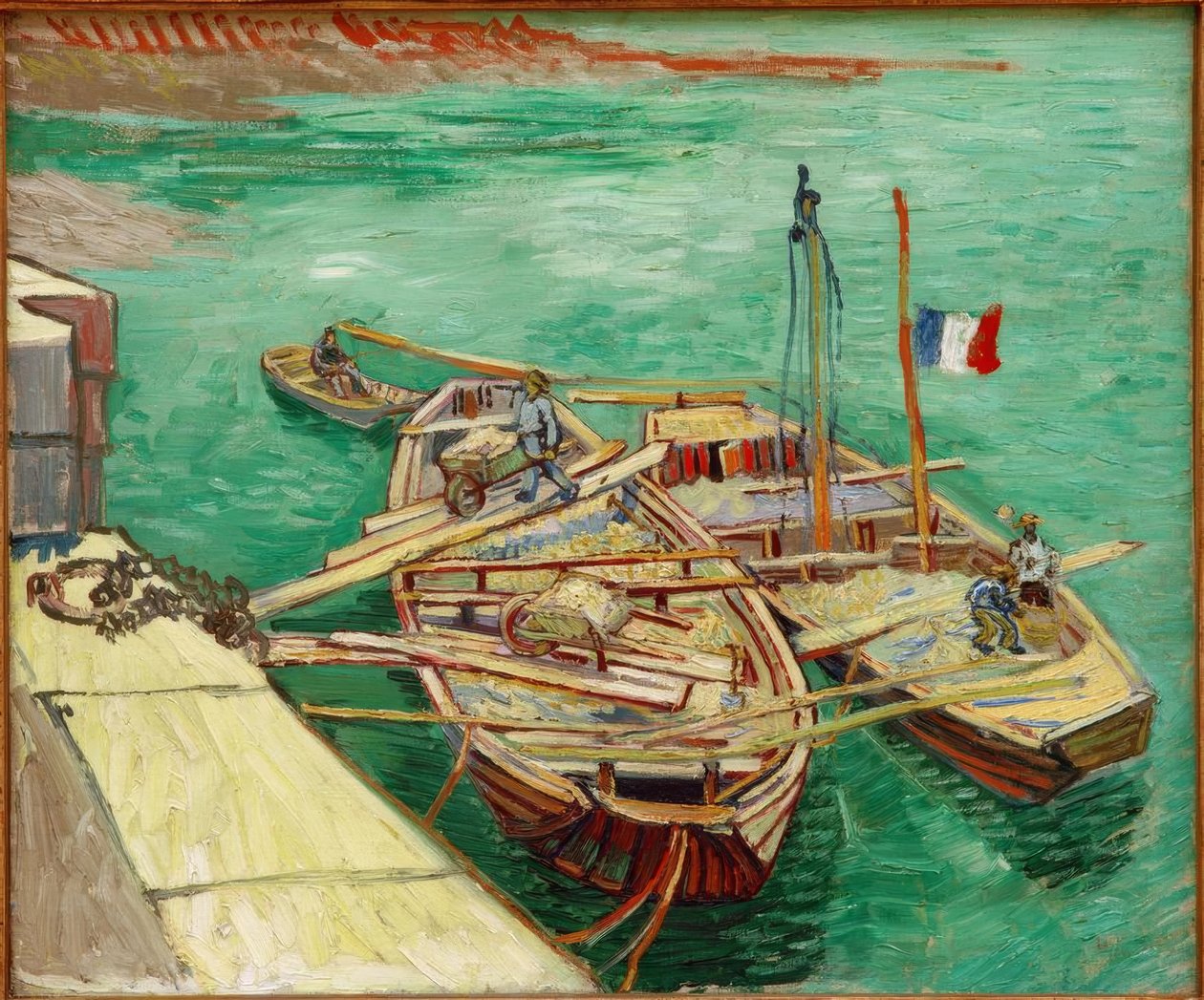 Rhone-schepen door Vincent van Gogh
