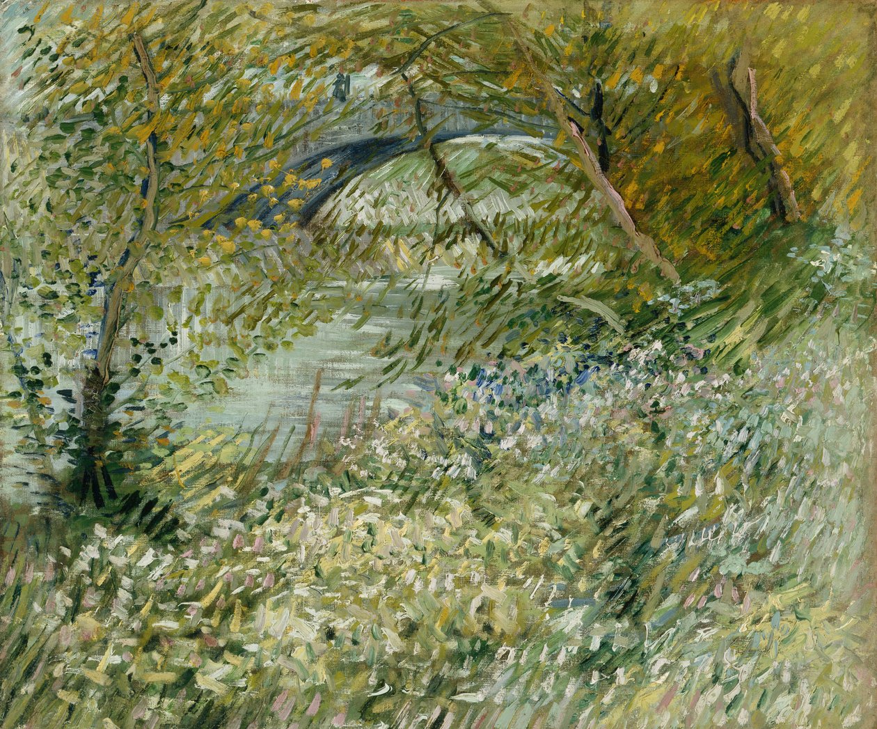 Rivieroever in de lente door Vincent van Gogh