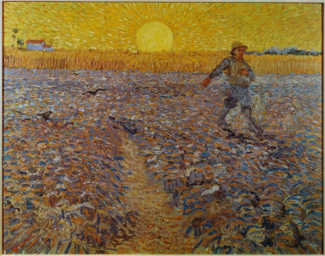 Zaaier bij ondergaande zon door Vincent van Gogh