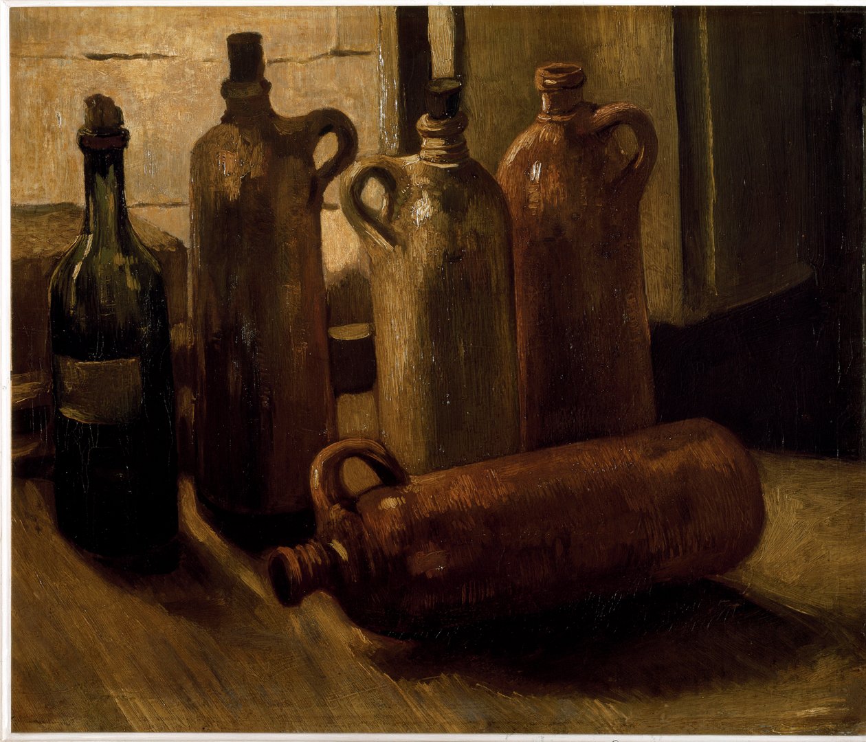 Stilleven. Flessen door Vincent van Gogh