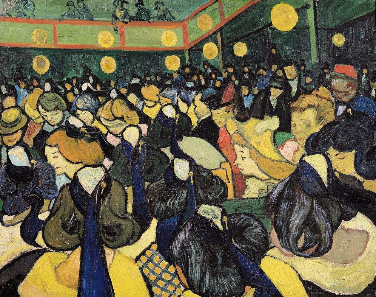 De Danszaal in Arles, 1888 door Vincent van Gogh
