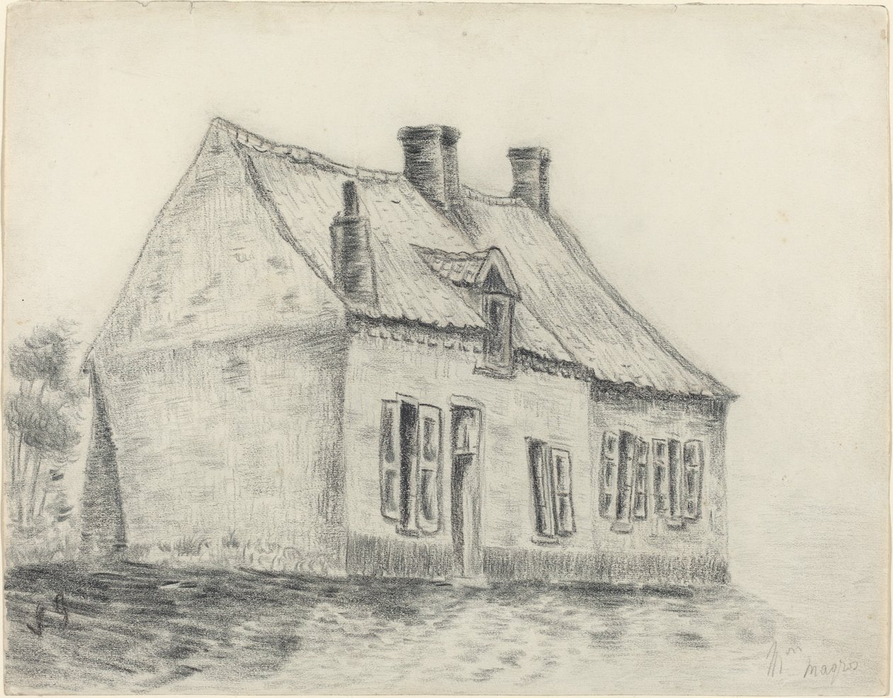 Het Magrot huis, Cuesmes door Vincent van Gogh