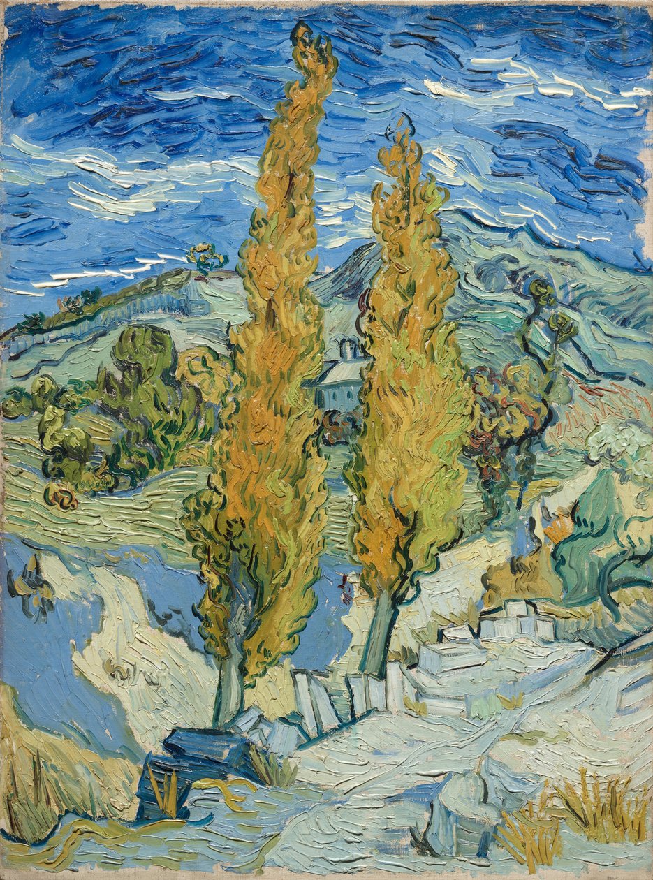 De populieren bij Saint-Rémy, 1889 door Vincent van Gogh