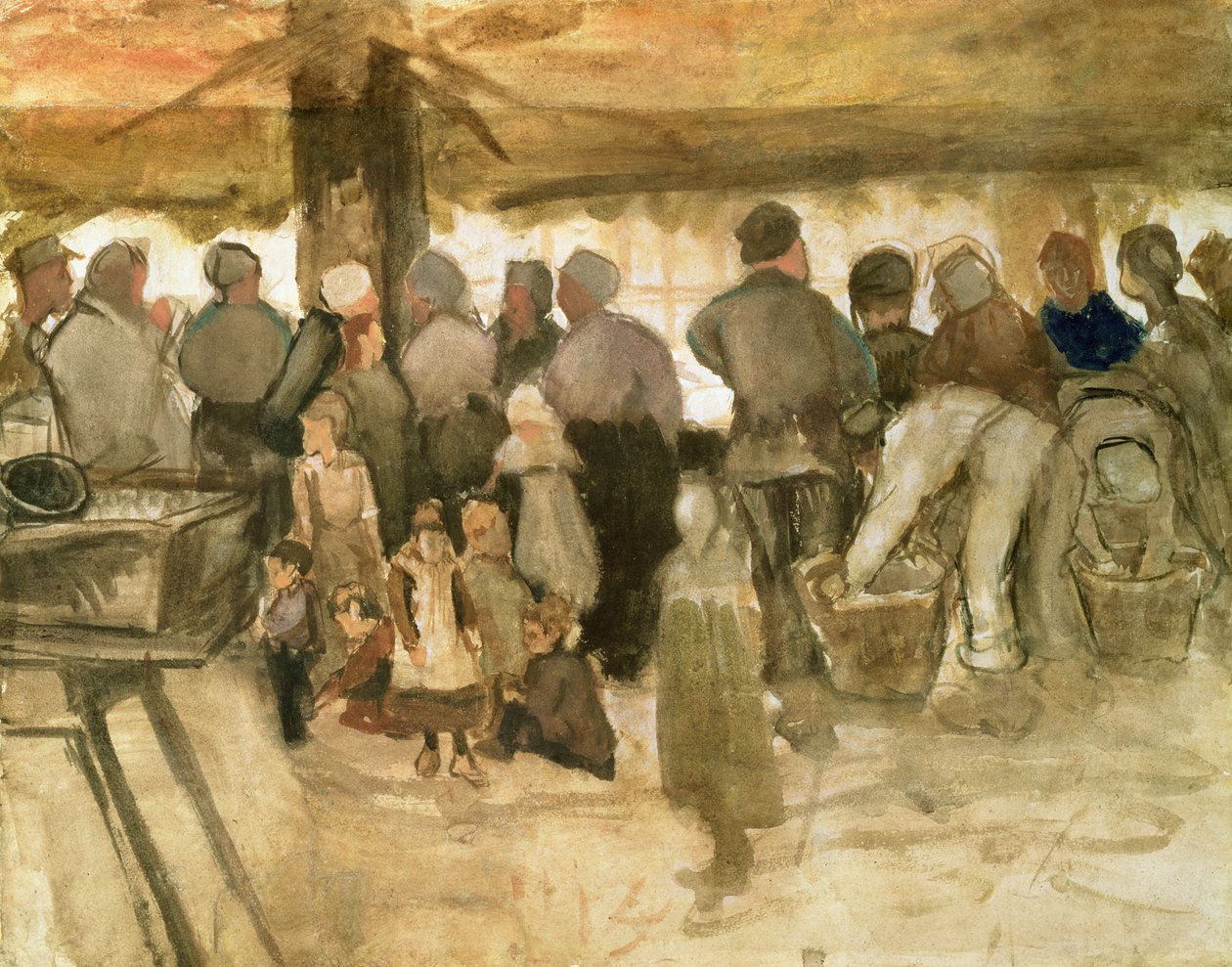De aardappelmarkt, 1882 door Vincent van Gogh