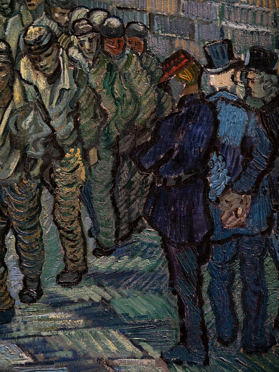De gevangenis binnenplaats (detail) door Vincent van Gogh
