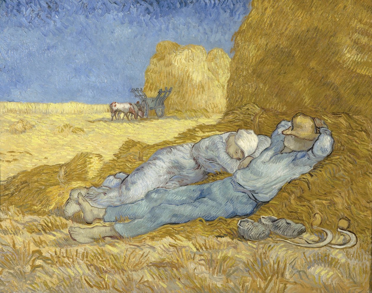 De Siësta naar Millet, 1890 door Vincent van Gogh