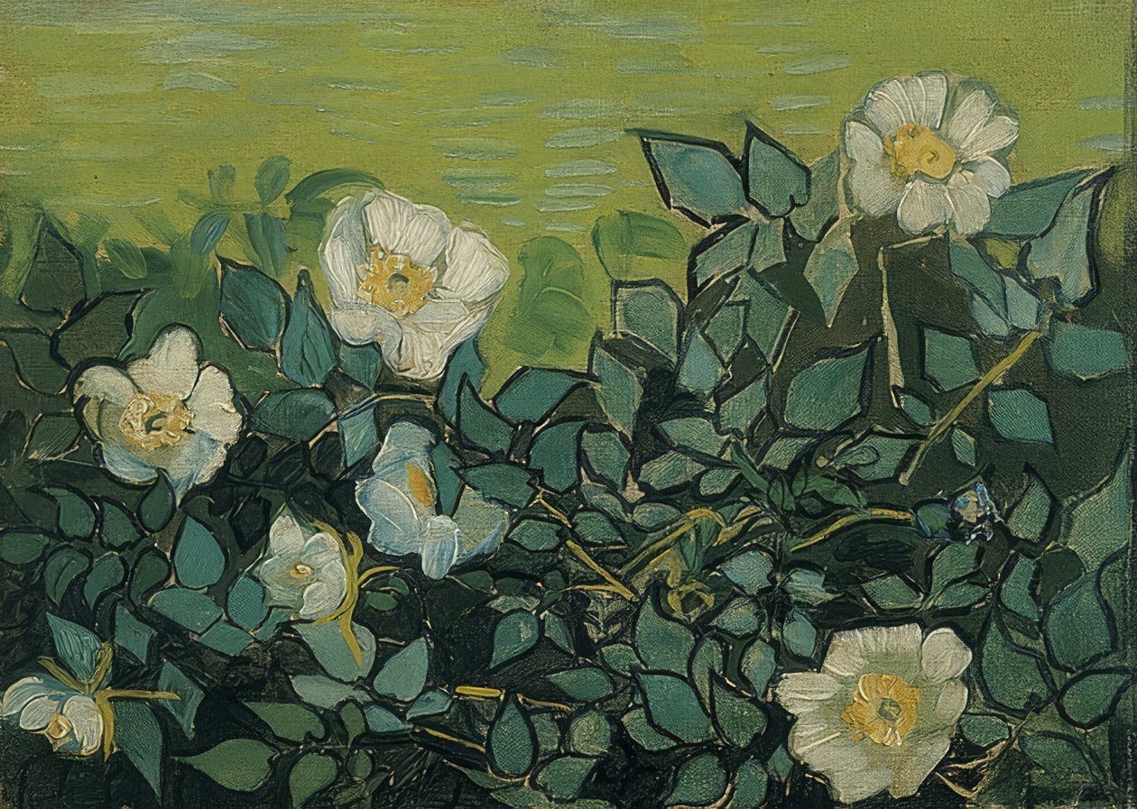 Wilde rozen door Vincent van Gogh