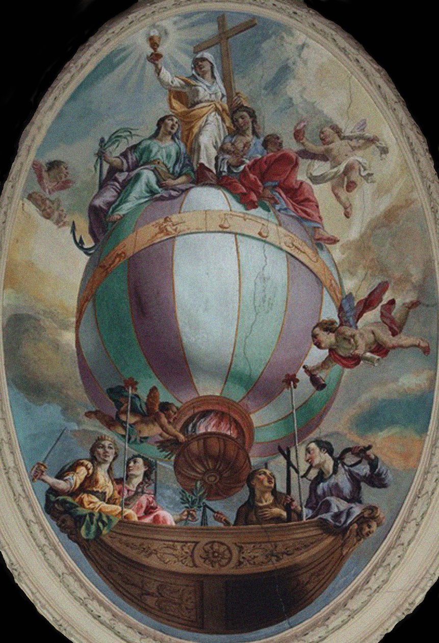 Deugd op een ballon door Vincenzo Angelo Orelli