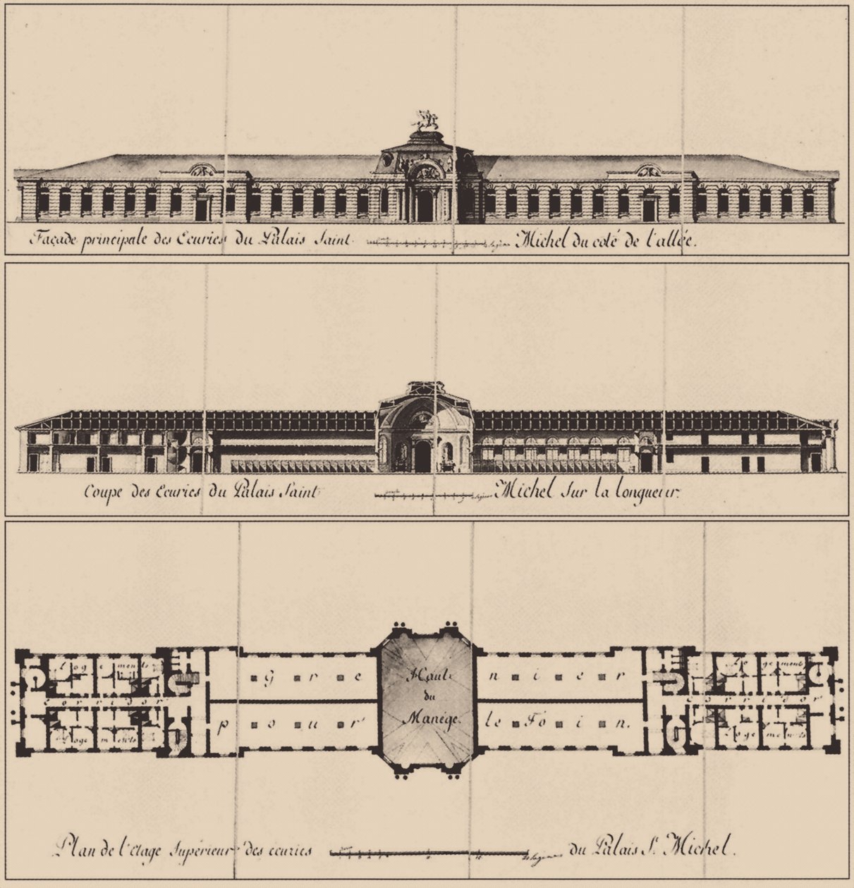 Sint-Michaëls Kasteel in Sint-Petersburg, 1797 door Vincenzo Brenna