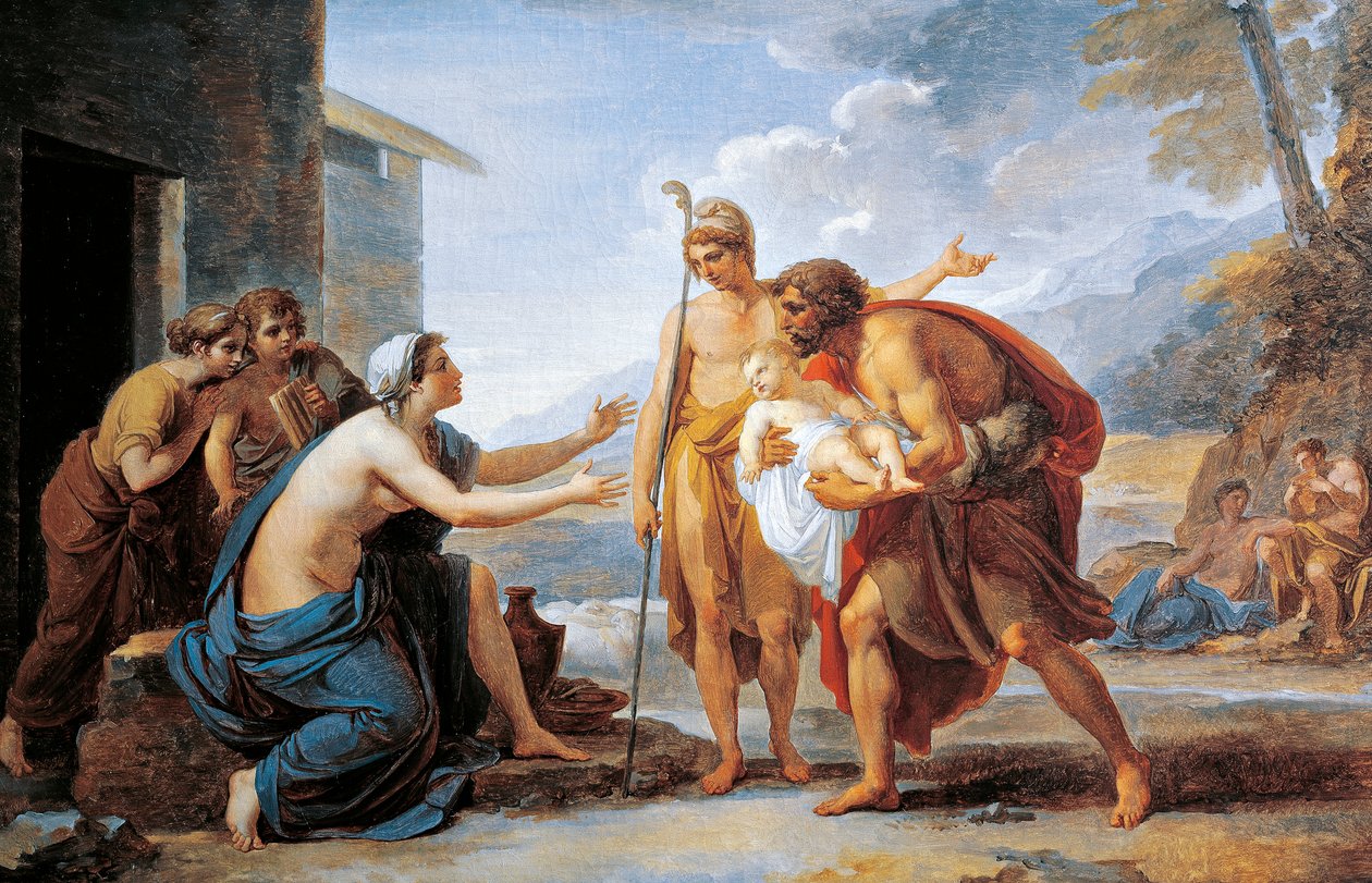 Parijs en Hecuba door Vincenzo Camuccini