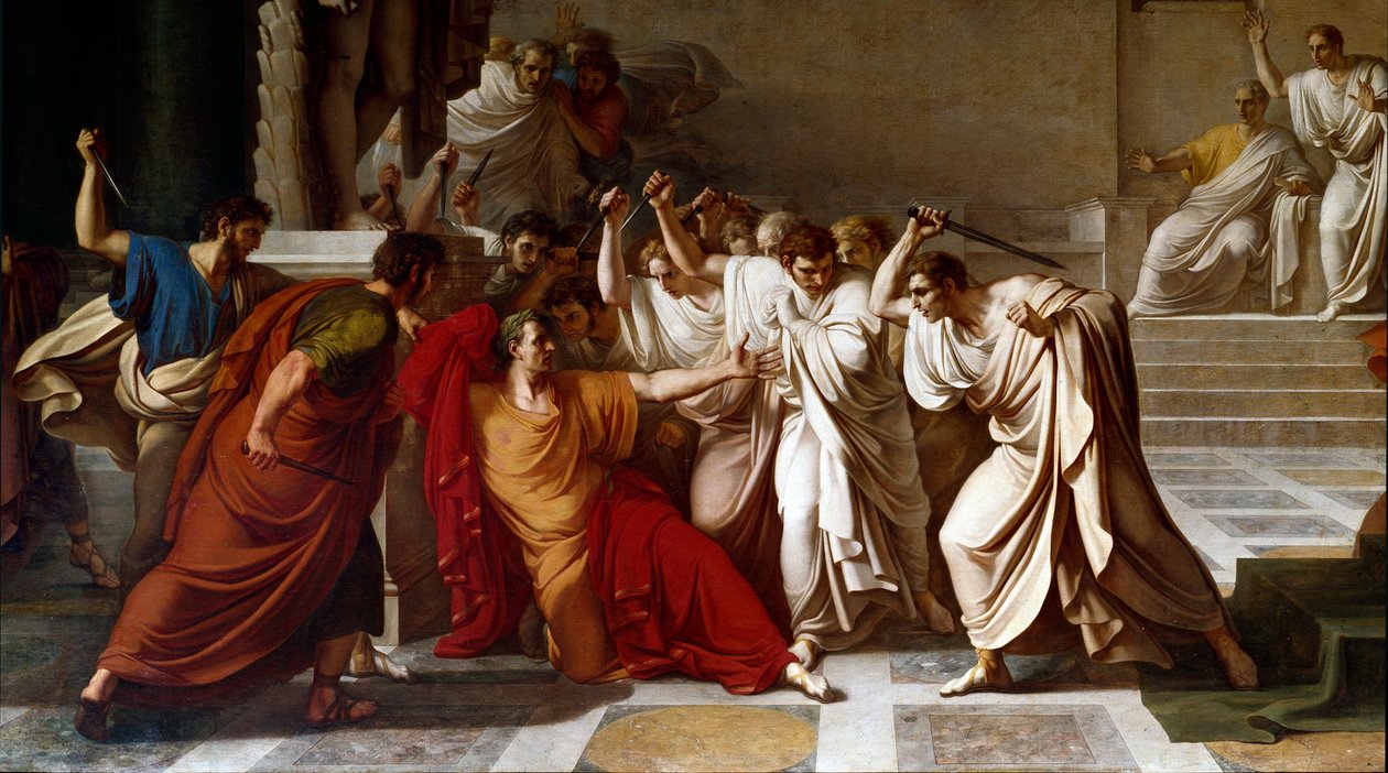 De dood van Julius Caesar (detail) door Vincenzo Camuccini