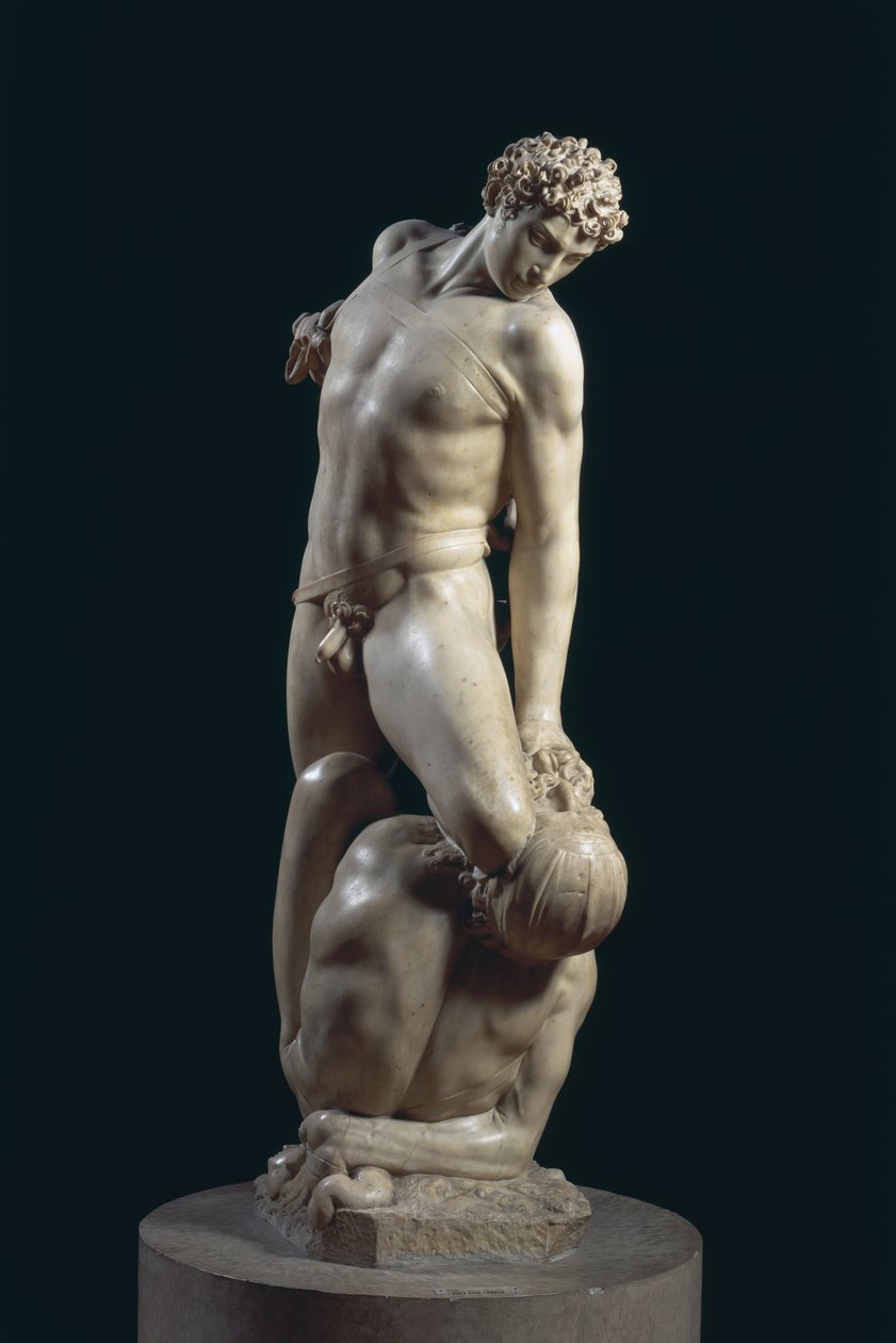 Eer Triomfeert over Bedrog, ca.1561 (marmer) door Vincenzo Danti