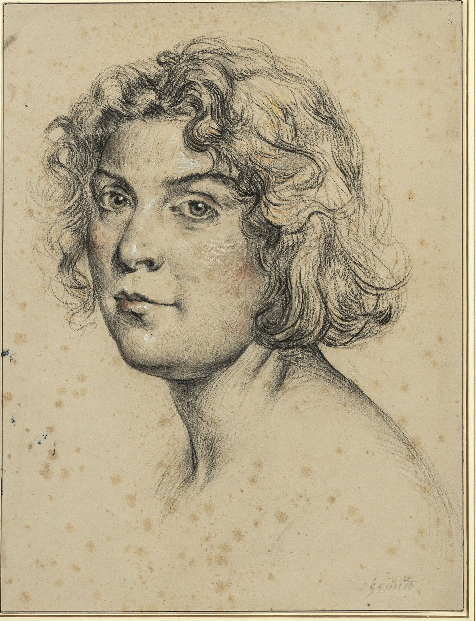 Portret van een vrouw door Vincenzo Gemito