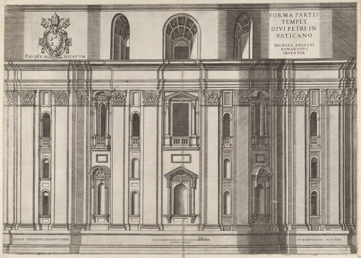 Speculum Romanae Magnificentiae: Sint-Pieter, 1564 door Vincenzo Luchino