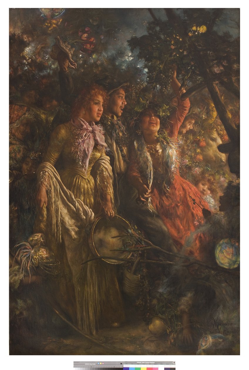 Festival in Piedigrotta, 1895 door Vincenzo Migliaro