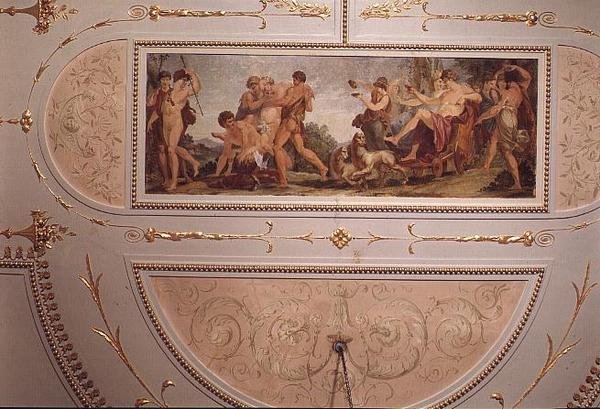 Plafond van de Pompeiaanse Muziekkamer door Vincenzo Valdre