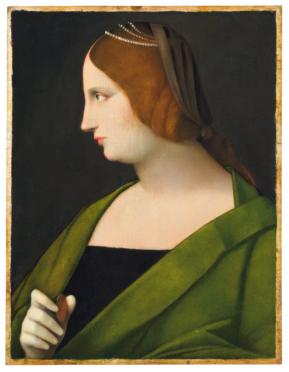 Portret van een dame door Vincenzo di Biagio Catena